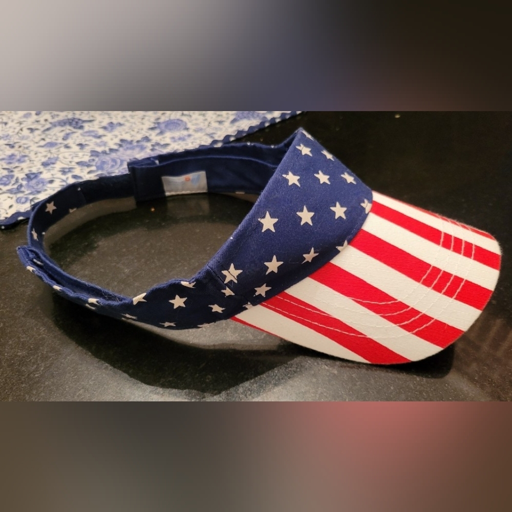 Patriotic American flag visor